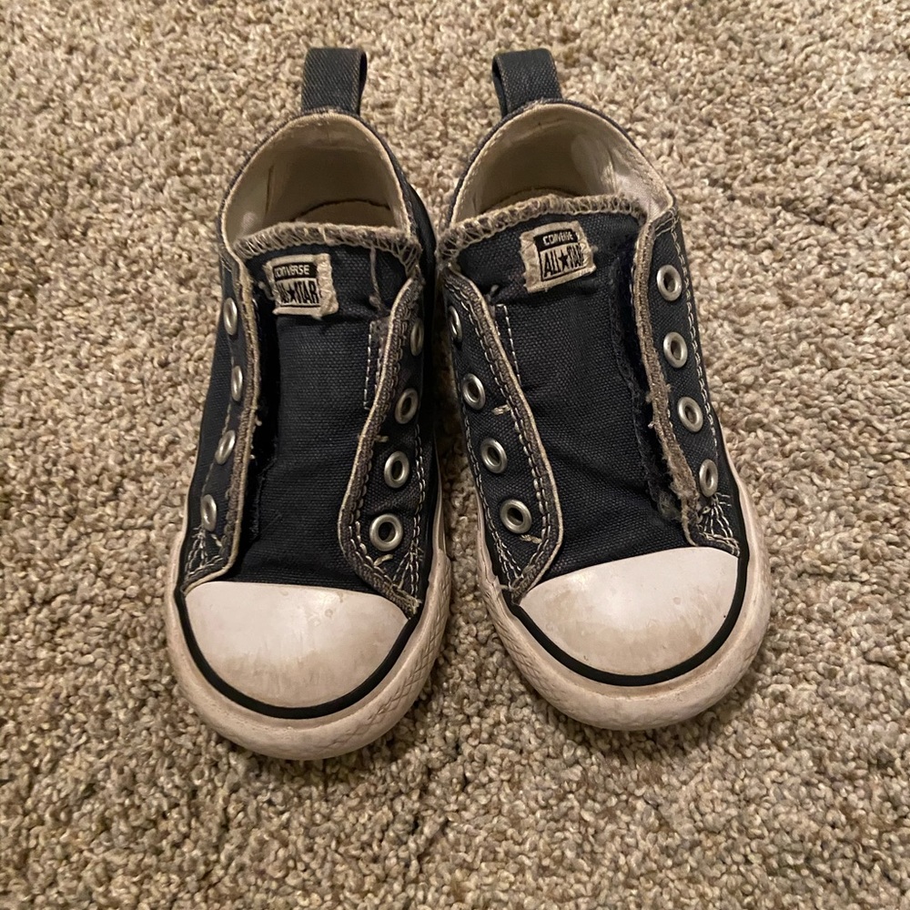 Blue Converse sneakers for toddler